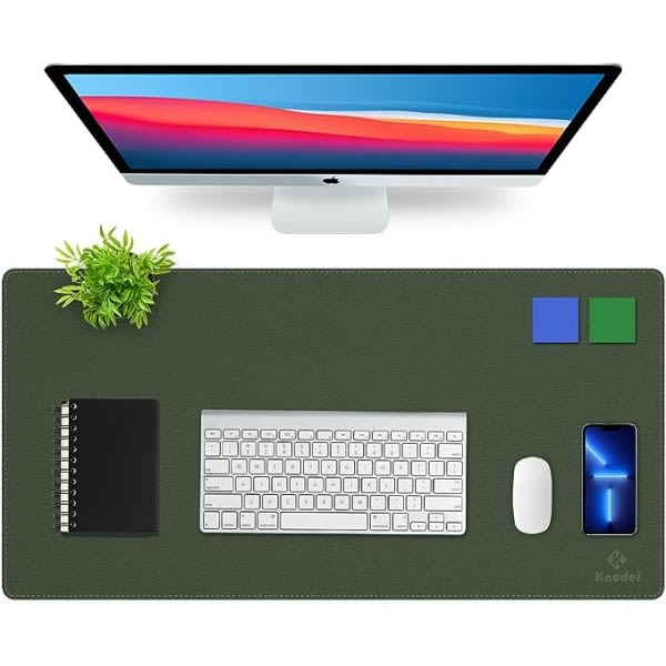 40cm x 80cm, mörkgrön, skrivbordsmatta, kontorsmatta, skrivbordsmatta, laptopmatta, kontorsmatta, dubbelsidig