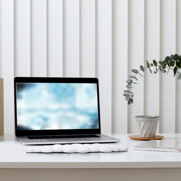 Cloud Tangentbords handledsstöd, Mjukt Bekvämt Sött Tangentbords Handledsstöd Halkfritt Ergonomiskt Stöd Moln Skrivbords Handledsstöd & Memory Foam (Vit)