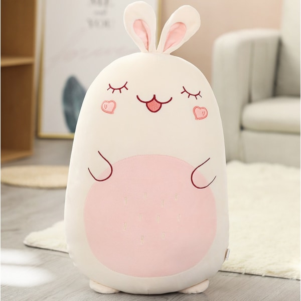 45 cm Squishmallows plysjleketøy Dyr Kawaii myk stor pute Pink rabbit