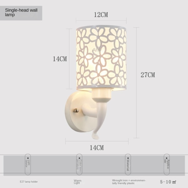 Vägglampa inomhus, kreativ modern minimalistisk stil, 9010