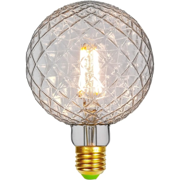 LED-lampe Vintage varmvit kristall dekorativ glødlampe