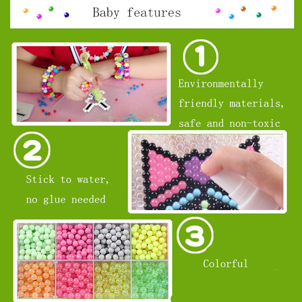 XL Waterbeads-set med 8000 vattenpärlor i 34 färger