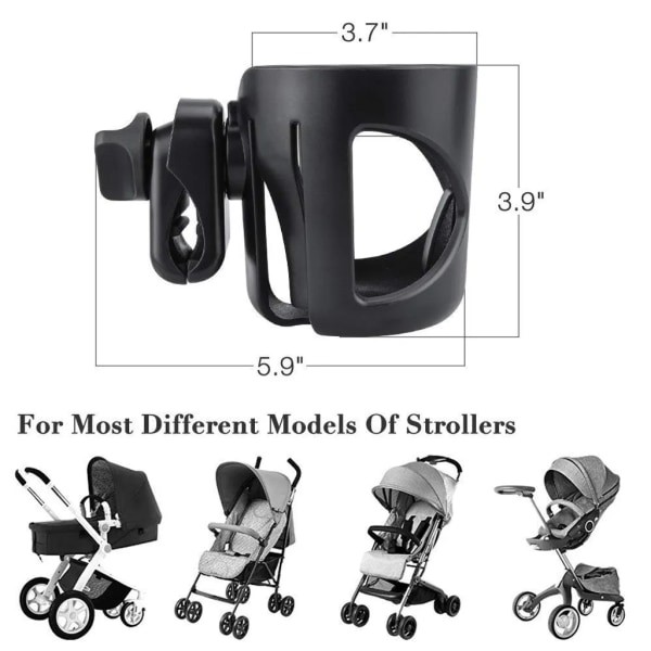 Vognkopholder/Krusholder, Vogn, Universal Cykelkopholder, Baby, Drikkeflaskeholder, Babyflaske, KaffeKrusholder