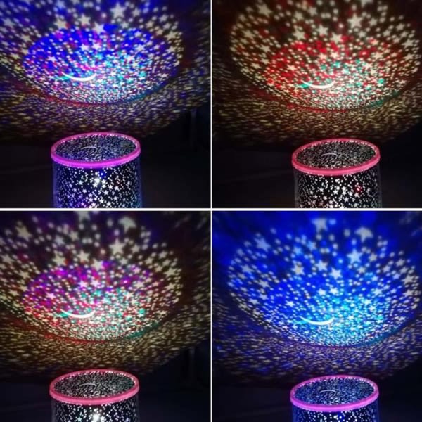 1:a LED nattljusprojektor Starry Kids sovlampa