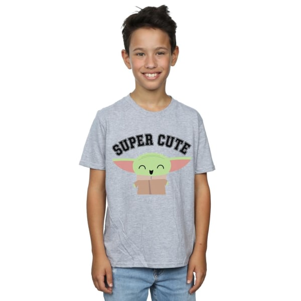 Star Wars Boys The Mandalorian Super Cute T-skjorte 12-13 år S Sports Grey 12-13 år