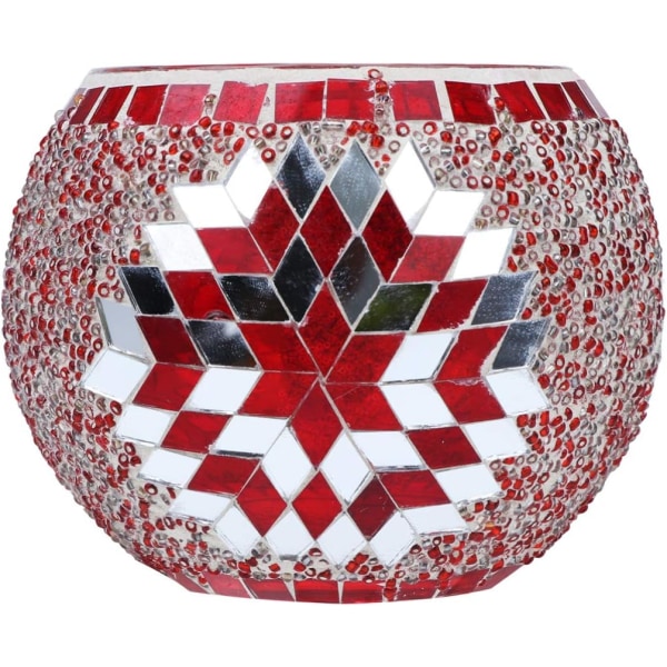 Mosaic lasikynttilänjalka Käsintehty romanttinen lasi pieni
