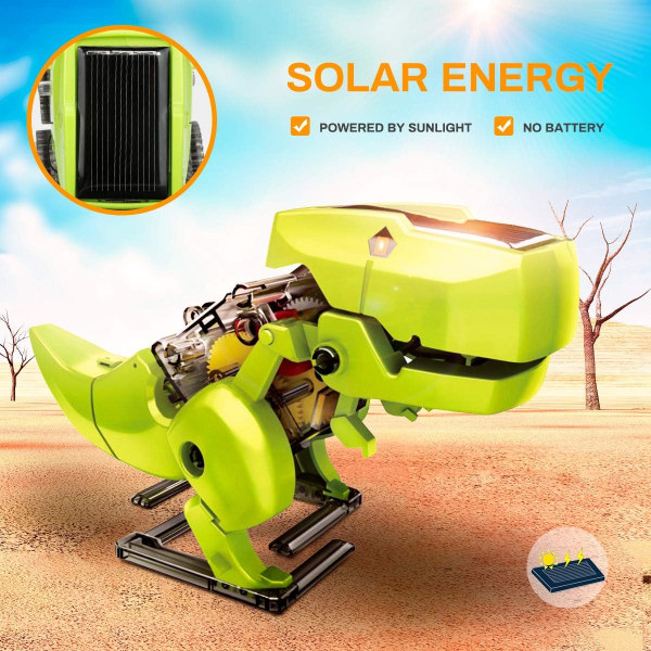 i 1 pædagogisk Solar Robot Legetøj, Solar Dinosaur Robot Kit