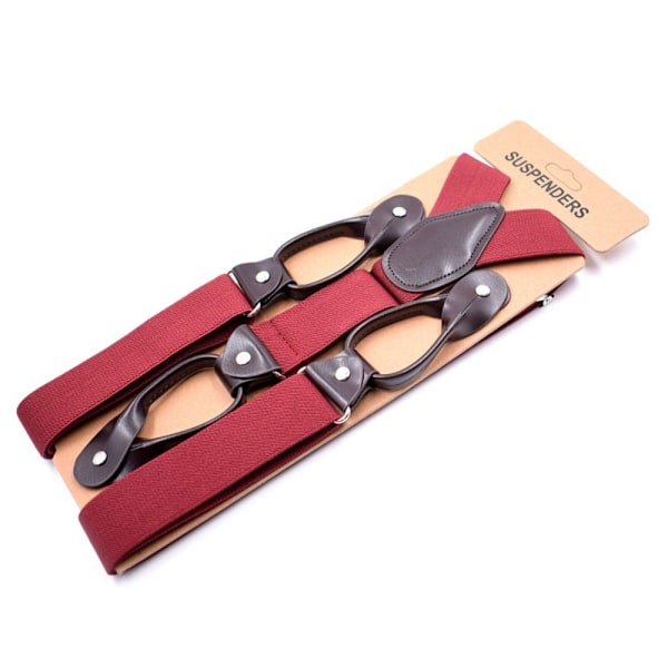 Suspenders Elastiske Suspenders BURGUNDY - lager Burgundy