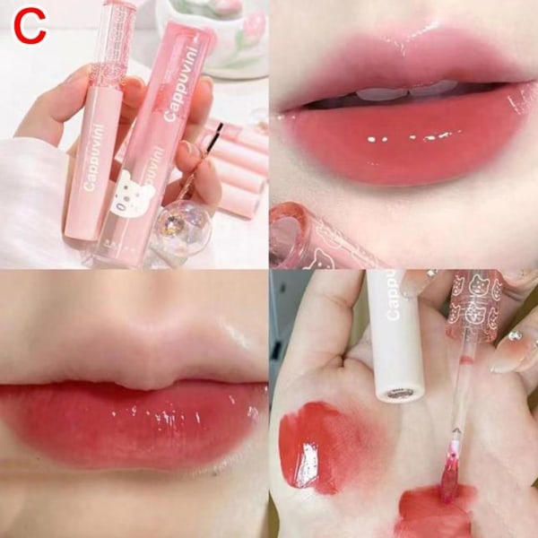 Cappuvini Bubble Lip Glaze Mirror Water Glass Lip Glaze Hona L  03# Jordgubbsballong 3g