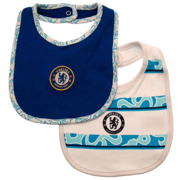 Chelsea FC babyhagesmække (pakke med 2) One Size Blå/Hvid One Size