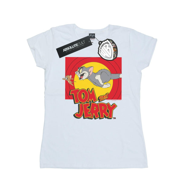 Tom And Jerry Dam/Dam Chase Scene Bomulls T-shirt S Vit White S