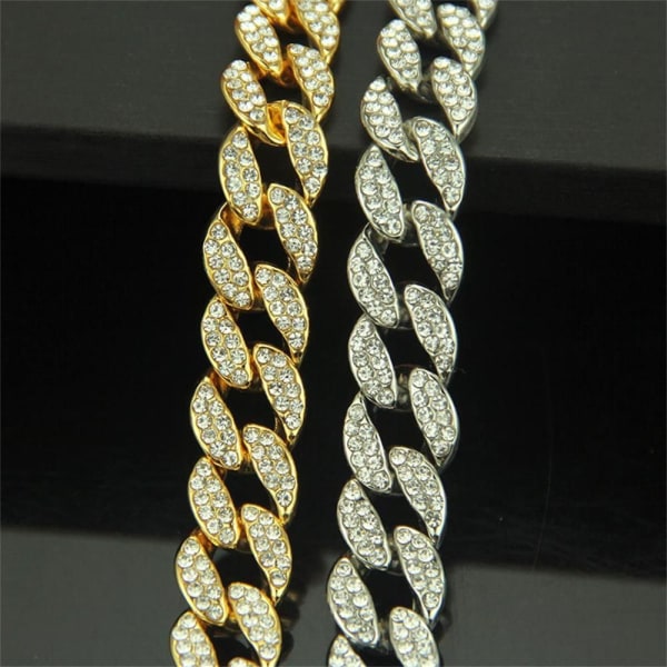 Kubanskt Halsband Länkkedja Hip Hop GOLD-60CM Gold-60cm