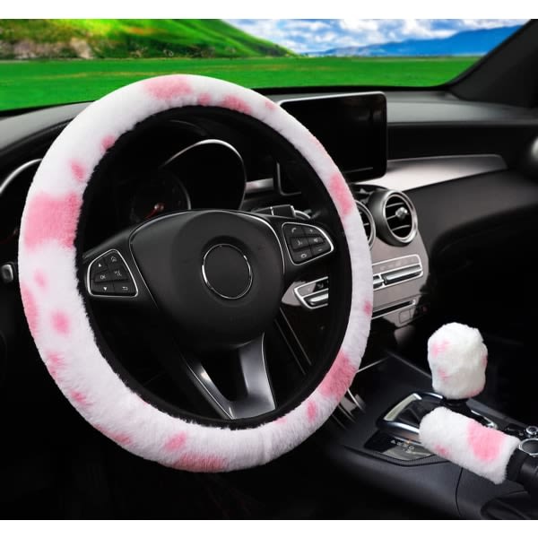 Rattbeskyttelse for køretøjet med håndbroms. Vækseldæksel Universal Cover Passar 38 cm rosa
