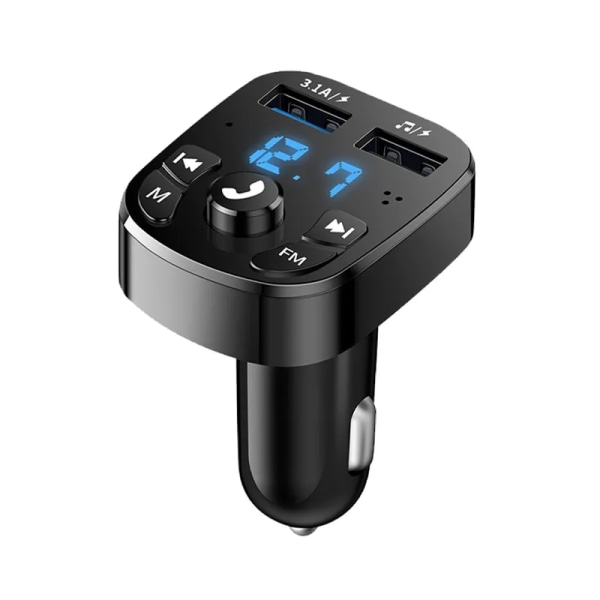 Bil Mp3-spiller Dual Usb Snabb Last ned Fm Bluetooth Mottaker Bluetooth-kompatibel 5.0 Fm sändare