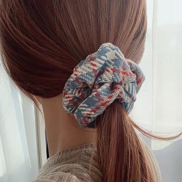 2-Pack kvinners hår Scrunchies Sirkelhodetau elastiske bånd
