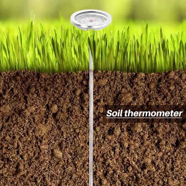 Kompostjordtermometer 50 cm längd rostfritt stål