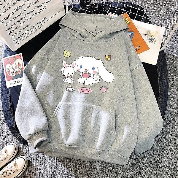 Sanrio Anime Cinnamoroll Kuromi My Melody Plysch Huvtröjor Kläder Pojke Flicka Baby Tröjor Pullover Toppar Present 145-155CM 145-155CM VDSZAA