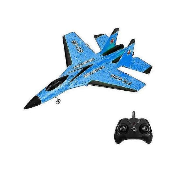 RC Su-35 Fjernstyret Flylegetøj - Blå Jagerflymodel til Børn-FF-