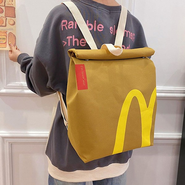 Henkilökohtainen McDonald's/Sirens Goddess Painettu Reppu Anti-Varkaus Lyhyt Matkalaukku Naisille Miehille Unisex MCD