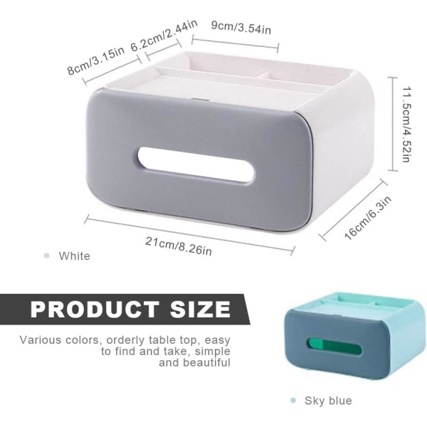 Tissue Box, Tissue Box Holdere Multifunksjonell dobbeltlag