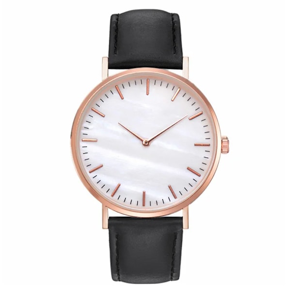 Uusi muoti Yksinkertainen kello Naisten kellot Casual Naisten Nahka Kvartskello Watch Vrouwen Relogio Feminino Zegarek Damski Pink(.606)