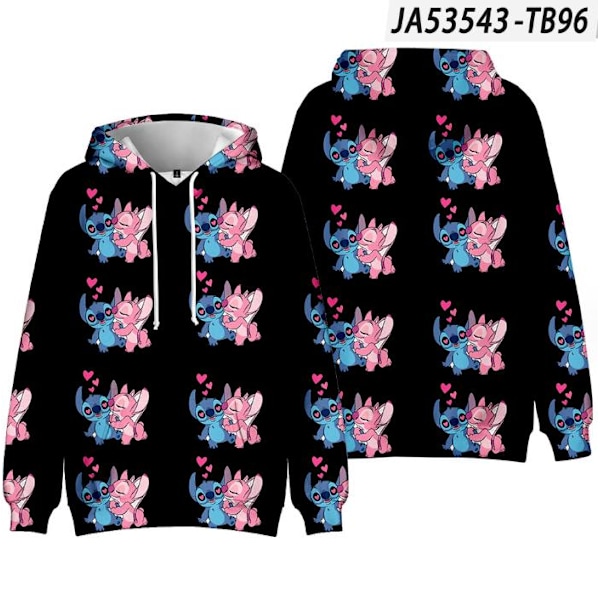 Barn 3D Stitch Hoodie Sweatshirt Långärmad Rock Present C