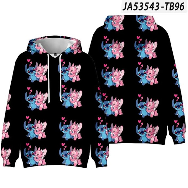Børn 3D Stitch Hættetrøje Sweatshirt Langærmet Rock Gave C C 140cm