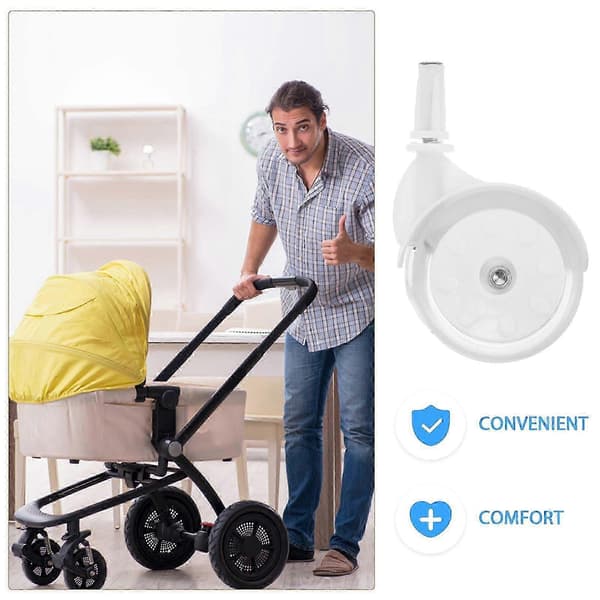4-pack Universal Replacement Wheels for Baby Walker, for Baby Trend Stroller and Walker with Wheels-FF-