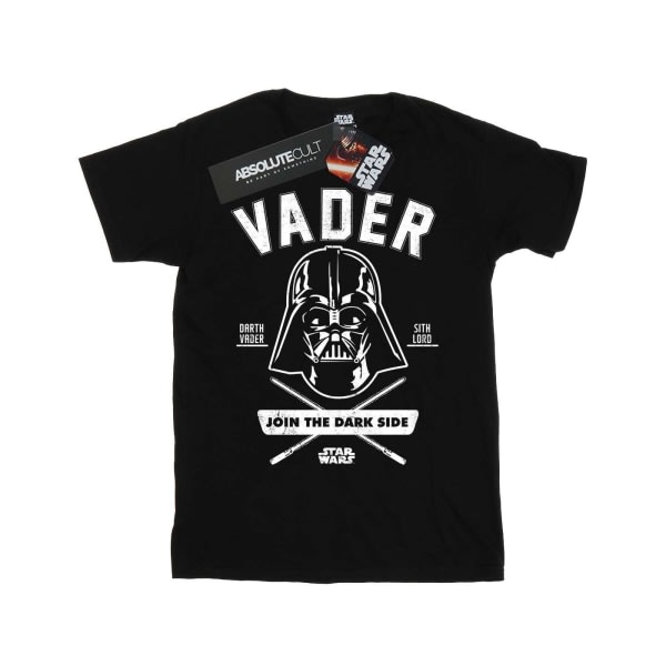 Star Wars Girls Darth Vader Collegiate Cotton T-paita 12-13 Kyllä Musta 12-13 vuotta