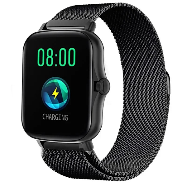 20mm/22mm Milanese armbånd for Amazfit GTS/4/2/2e/3/GTS2 Mini/GTR 47mm/GTR 4/3/ Pro Metall klokke armbånd Amazfit bip /U/S/lite rem Svart 20mm Black