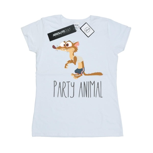 Disney Zootropolis Party Animal T-skjorte i bomull for kvinner/damer M Hvit M