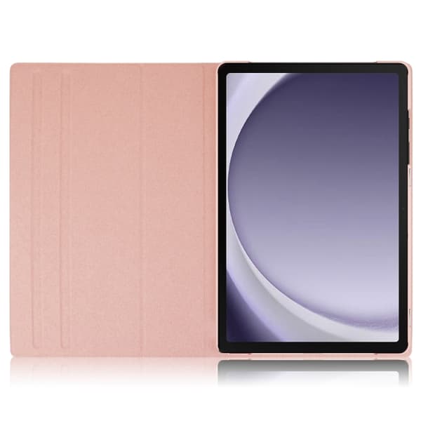 Samsung Galaxy Tab A9+ / A11+ 360° Rotationsstativ i Læder-FF- Rosa