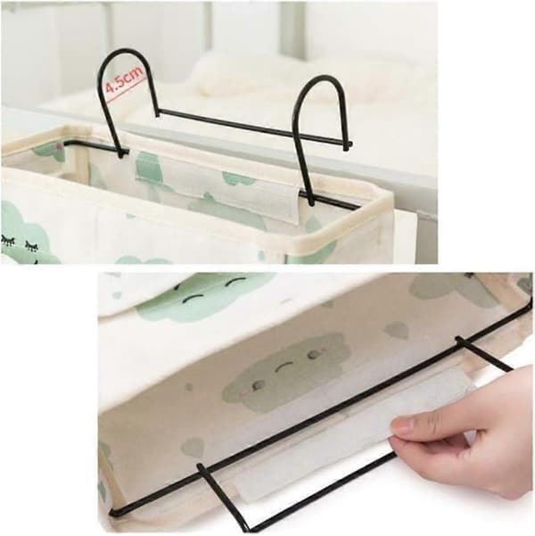 Hanging Storage Basket for Bed, Bedside Organizer Hanging Storage Bag with 3 Pockets for Bunk Beds, Dorms