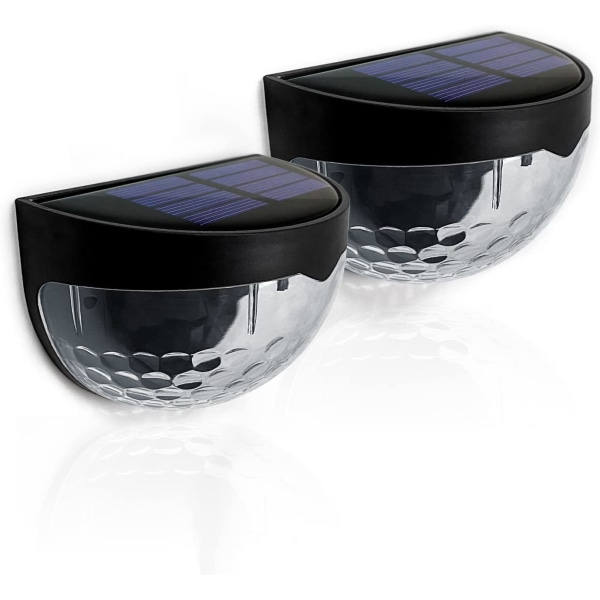 2-pak IP65 vandtæt udendørs LED solcellelys, 6 LED solar