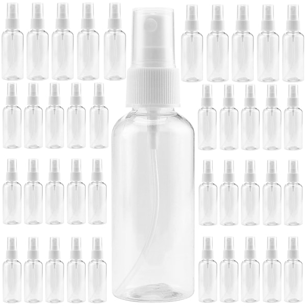 40-pack 100 ml klara sprayflaskor, plastsprayflaska i fin dimma