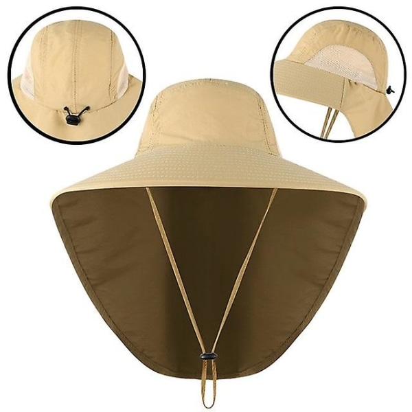 Sommarsolhattar Herr Utomhussport UV-skydd Andningsbar solskydd Fiskarhatt Vandring Camping Fiske Bucket Hat Kepsar