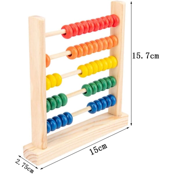 Abacus klassisk trælegetøj, tælleperler Math Educational Counte