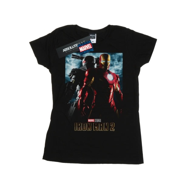 Marvel Studios dam/dam Iron Man 2 affisch T-shirt bomull L Svart L