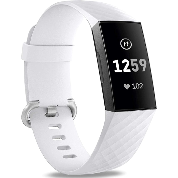 Vattentätt watch Fitness Sportband Käsivarsinauha yhteensopiva Fitbit Charge 4 / Fitbit Charge 3 Se- Multi valkoinen White Small