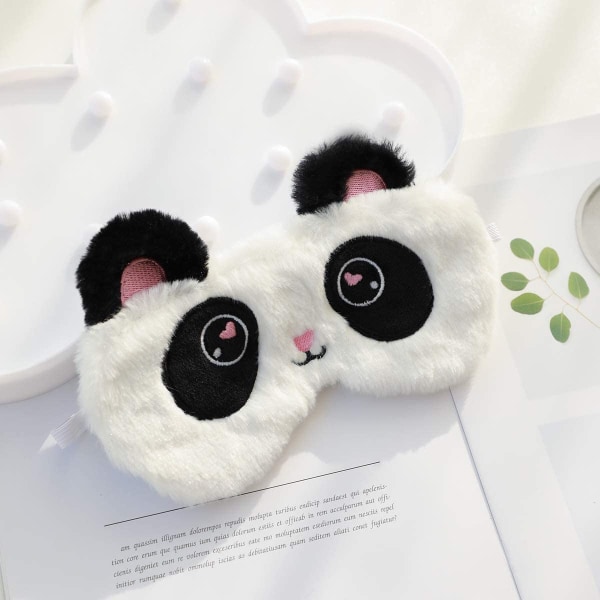 Panda Sleep Mask Sovmask Ögonmask för Sovsilke
