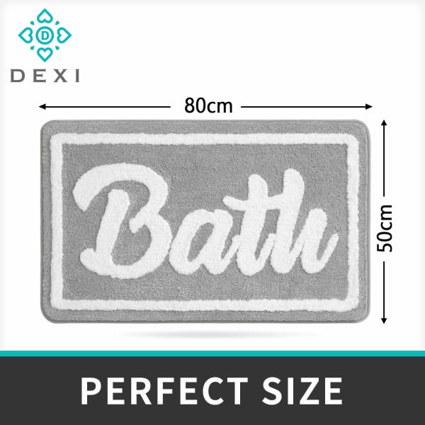 Halkfri badmatta, mjuk mikrofiber badrumsmatta, vattenabsorberande duschmatta, maskintvättbar, 50 x 80 cm - mörkblå