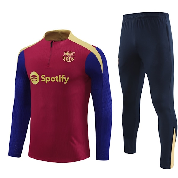 Sesong 2324 Barcelona Royal M Arsenal langermet halvbane overall voksen fotballag uniform treningsdress langermet overall Rød-1-Xin rød-1 red-1 16
