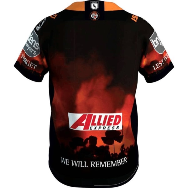 Mordely Wests Tigers Nrl Commemorative Anzac Jersey Aikuiset XL