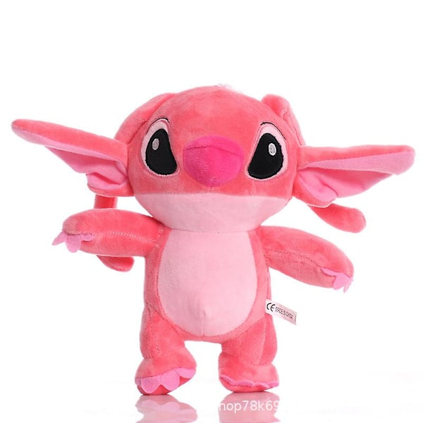 Animerade Blå Rosa Stitch Plyschdockor Anime Leksaker Lilo And Stitch 20cm Stitch Plysch Plyschleksaker Julklappar till Barn A 2pcs