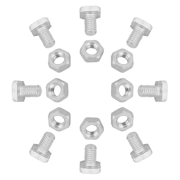 200 stk. M6x12mm drivhusmøtrikker og bolte drivhus reparations sæt