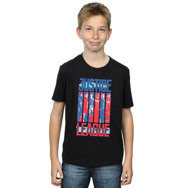 DC Comics Boys Justice League Movie Team Flag T-paita 12-13 Kyllä Musta 12-13 vuotta