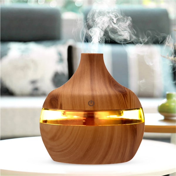 Luftfukter Air Diffuser Luftfukter Aroma 300 ml Ljusbrun