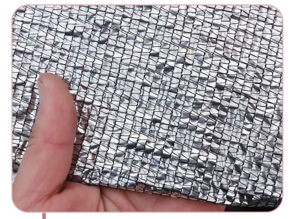 2M*3M, 75% Aluminiserad skärmduk Reflekterande Aluminiserad solskydd-XF20-