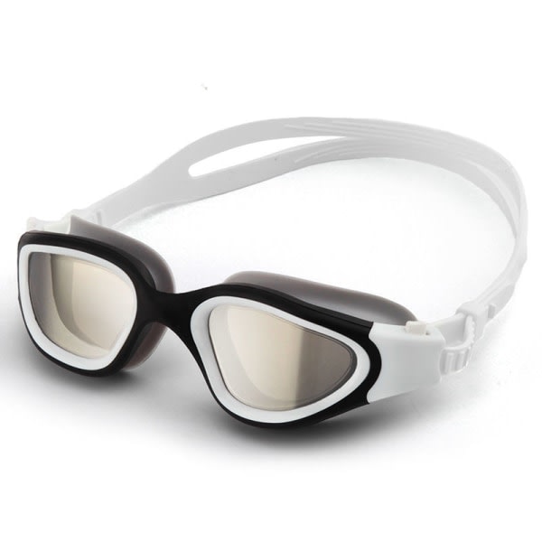 Svarte og hvite svømmeøyne Profesjonelle svømmebriller HD Anti-dugg belegg Racing Goggles Komfortable Fritid Menn Kvinner Dykkerbriller