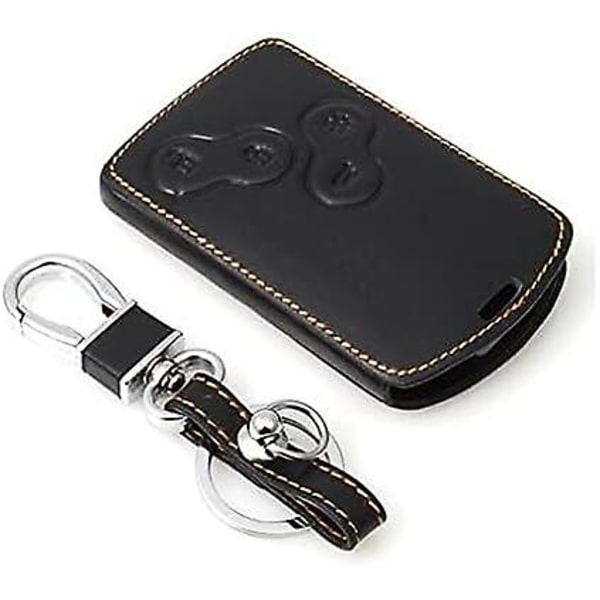 Gul Läder Bilnyckelfodral Nyckelring Passar Renault Clio Scenic Megane Duster Sandero Captur Twingo Koleos 4 Knappar Fjärrkontroll-XF3-